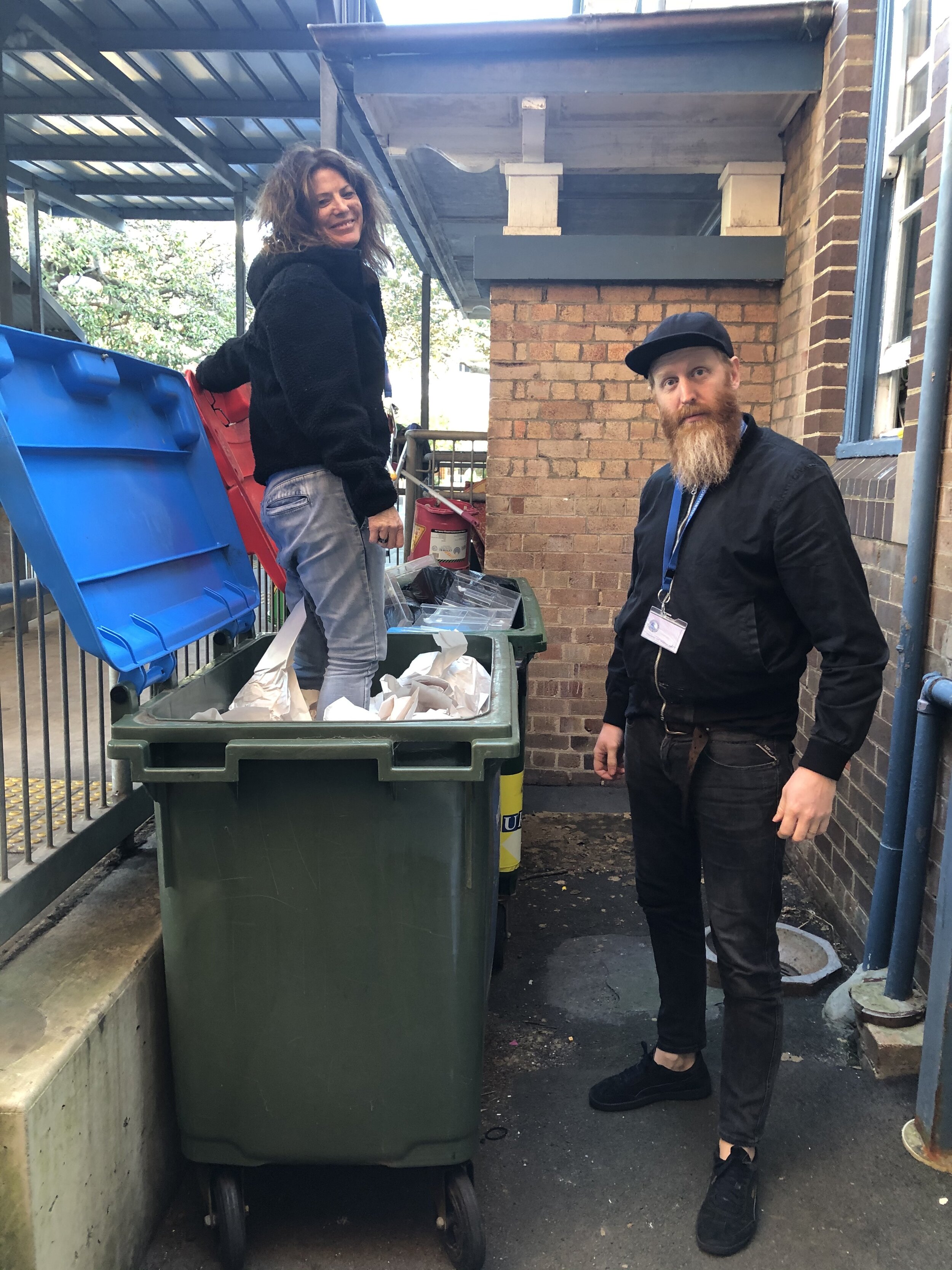 Bec and Daniel (Homeless Outreach Service) working hard to set up the new premises!