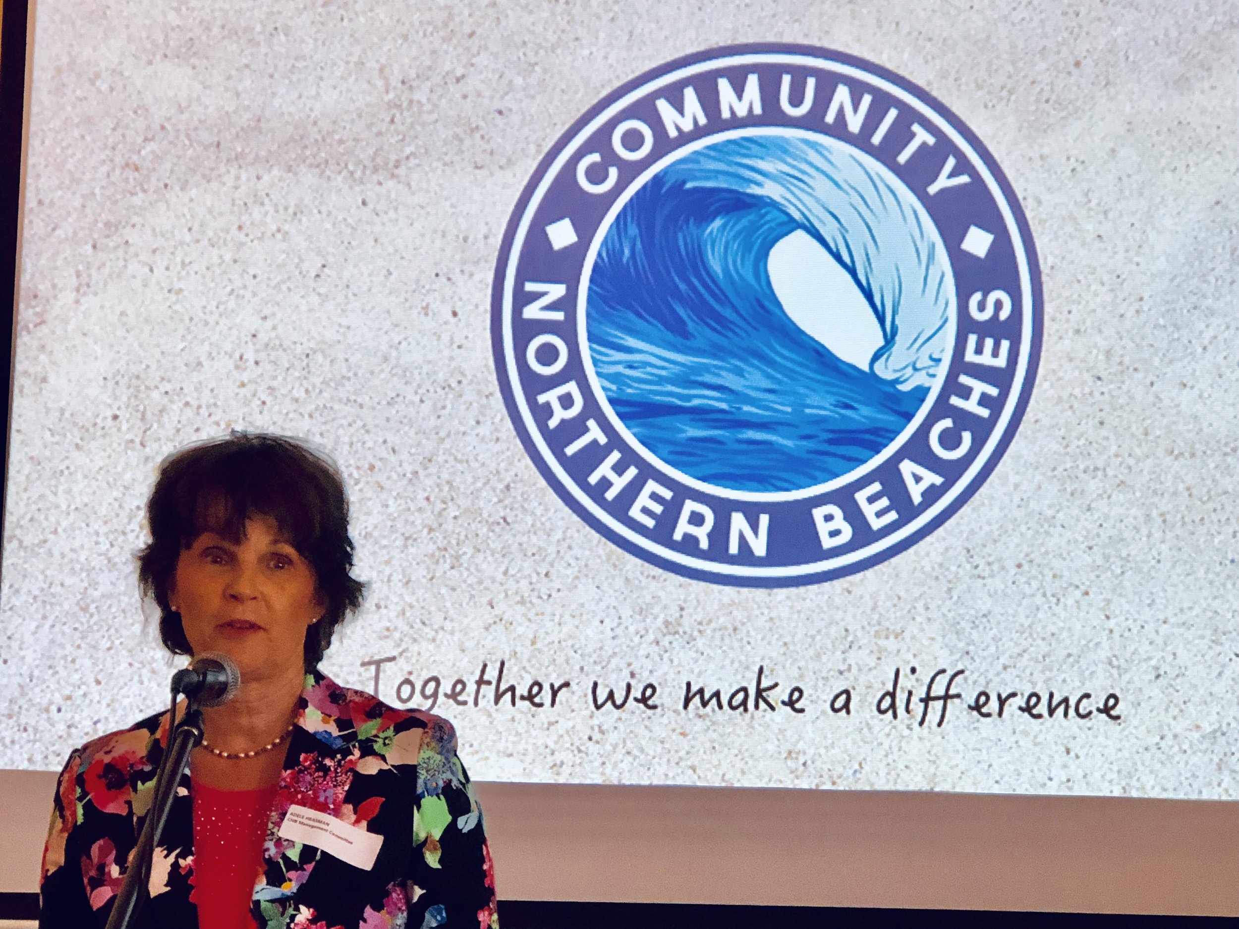 Adele Heasman addresses the recent Community Northern Beachesâ€™ Annual General Meeting